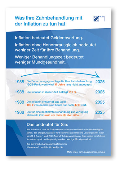 Plakat: Auch in der Zahnarztpraxis gilt: Qualitt hat ihren Preis